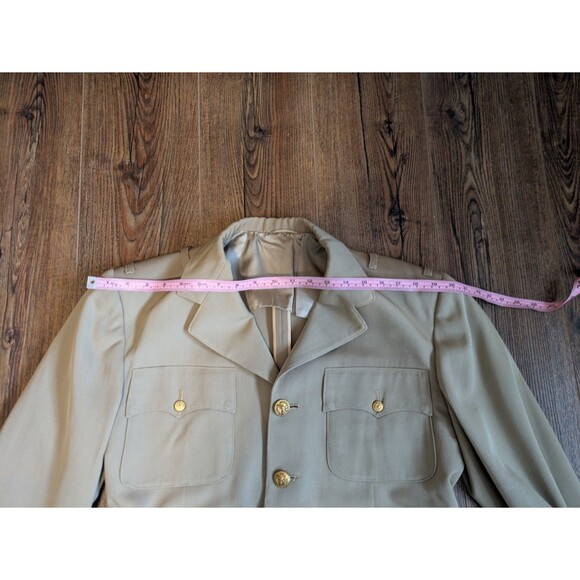 Vintage WWII US Navy Uniform Tunic Khaki Size 41 - Picture 7 of 15